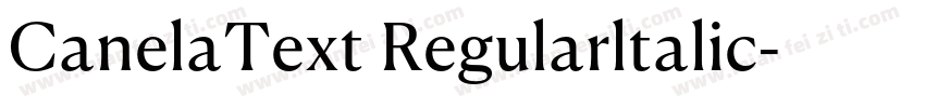 CanelaText Regularltalic字体转换